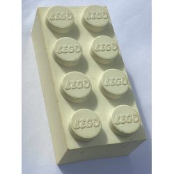 Jumbo Brick 2 x 4 - European Version - White