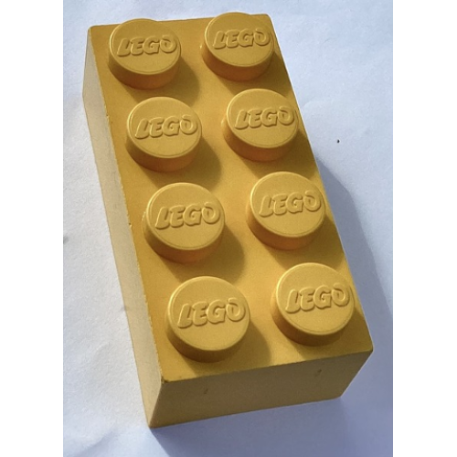 Деталь LEGO bb1371 Jumbo Brick 2 x 4 - European Version - Yellow