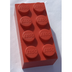 Jumbo Brick 2 x 4 - European Version - Red