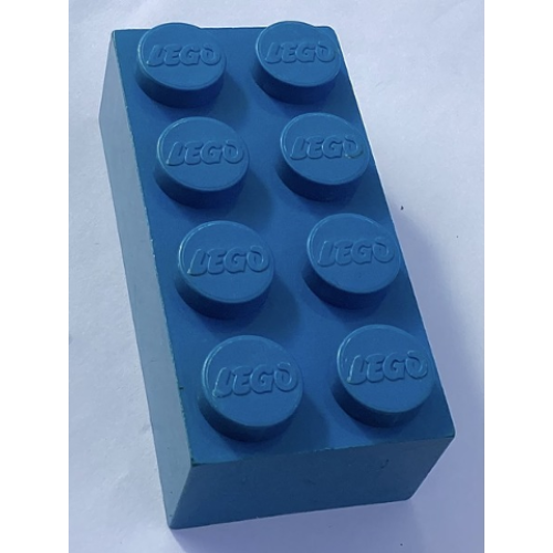 Деталь LEGO bb1371 Jumbo Brick 2 x 4 - European Version - Blue
