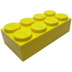 Jumbo Brick 2 x 4 - Samsonite Version - Yellow