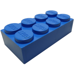 Jumbo Brick 2 x 4 - Samsonite Version - Blue