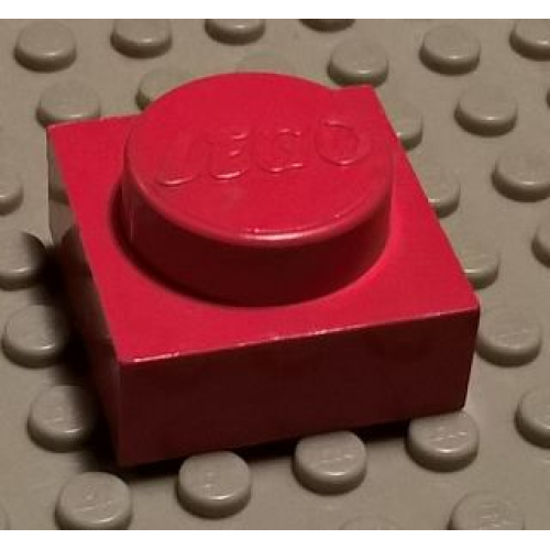 Деталь LEGO bb0692 Jumbo Plate 1 x 1 - Red