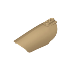 Large Figure Armor, Arm / Leg Cover with Ball Joint Socket and 2 Holes - Dark Tan