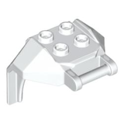 Large Figure Armor, Chest with 4 Studs and Bar Handle - White Large Figure Armor, Chest with 4 Studs and Bar Handle - White