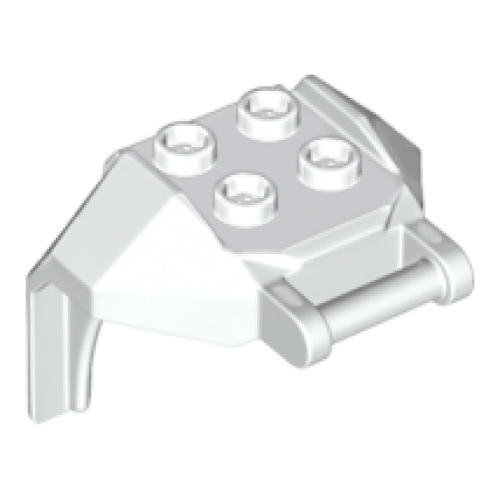 Деталь LEGO 27167 Large Figure Armor, Chest with 4 Studs and Bar Handle - White