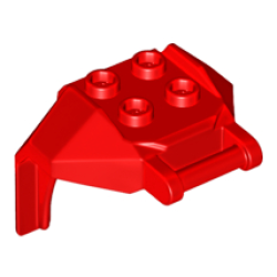 Large Figure Armor, Chest with 4 Studs and Bar Handle - Red Large Figure Armor, Chest with 4 Studs and Bar Handle - Red