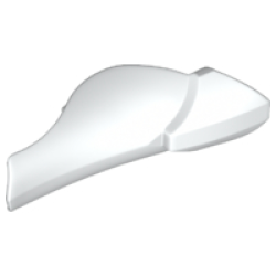 Large Figure Armor, Leg Shin Guard with Ball Joint Socket - White