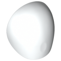 Large Figure Armor, Round, Smooth - White