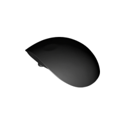 Large Figure Armor, Round, Smooth - Black