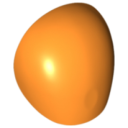 Large Figure Armor, Round, Smooth - Orange