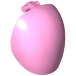 Large Figure Armor, Round, Smooth with Bar Handle - Free Ends - Bright Pink