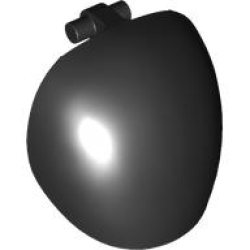 Large Figure Armor, Round, Smooth with Bar Handle - Free Ends - Black