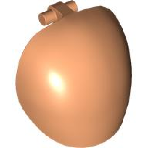 Деталь LEGO 1686 Large Figure Armor, Round, Smooth with Bar Handle - Free Ends - Nougat