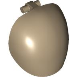 Large Figure Armor, Round, Smooth with Bar Handle - Free Ends - Dark Tan