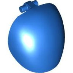 Large Figure Armor, Round, Smooth with Bar Handle - Free Ends - Blue