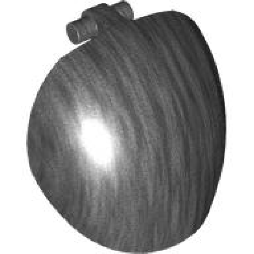 Деталь LEGO 1686 Large Figure Armor, Round, Smooth with Bar Handle - Free Ends - Pearl Dark Gray