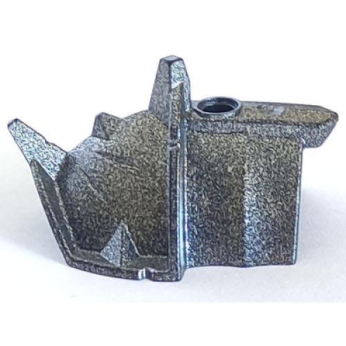 Деталь LEGO 54175 Large Figure Armor, Shoulder - Spiky (Knights Kingdom II / Exo-Force) - Speckle Black-Silver