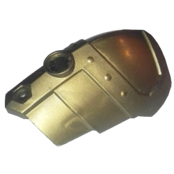 Large Figure Armor, Shoulder with Smooth Layered Plates and Pin Hole - Flat Dark Gold Large Figure Armor, Shoulder with Smooth Layered Plates and Pin Hole - Flat Dark Gold