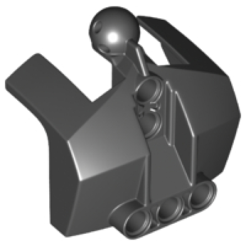 Деталь LEGO 24124 Large Figure Chest Armor with Holes and Ball Joint - Black