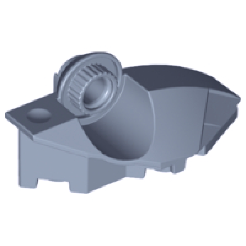 Деталь LEGO 47430 Large Figure Foot with Rotation Joint Ball Half Vertical - Sand Blue