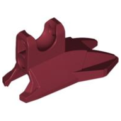 Large Figure Foot, Clawed with Ball Joint Socket (Ben 10) - Dark Red
