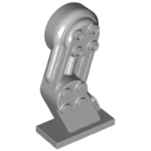 Деталь LEGO 70946 Large Figure Leg Left with Black Rotation Joint Pin - Light Bluish Gray