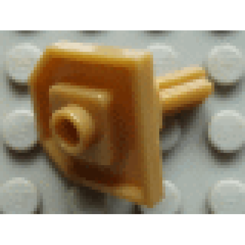 Деталь LEGO 47474 Large Figure Shield Holder with Axle - Reddish Gold