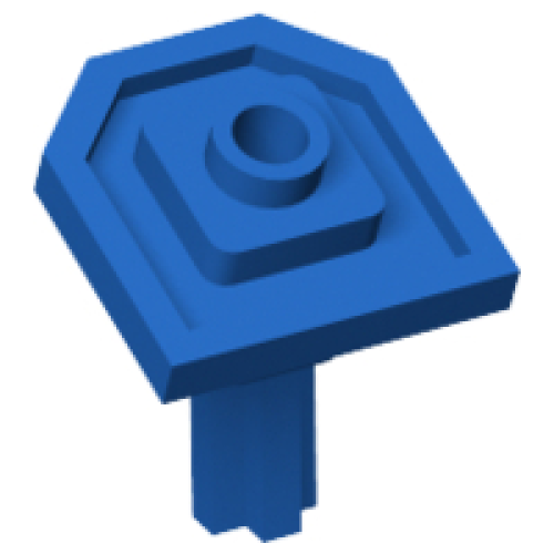 Деталь LEGO 47474 Large Figure Shield Holder with Axle - Blue