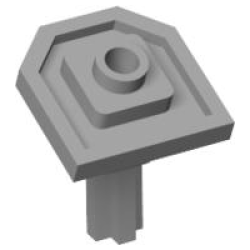 Large Figure Shield Holder with Axle - Light Bluish Gray