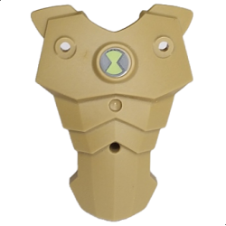 Large Figure Torso Cover with Ben 10 Omnitrix Pattern - Dark Tan