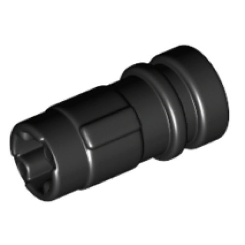 Деталь LEGO 21755 Large Figure Weapon, Lightsaber Hilt Half 2L with Axle Hole - Black