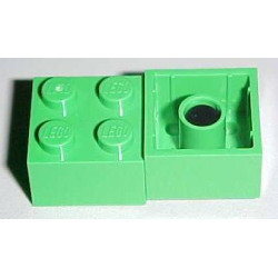 Magnet Brick 2 x 2 - Bright Green