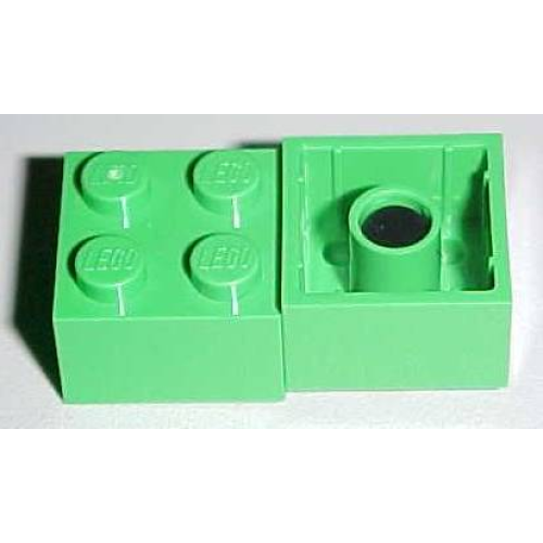 Деталь LEGO 3003c01 Magnet Brick 2 x 2 - Bright Green