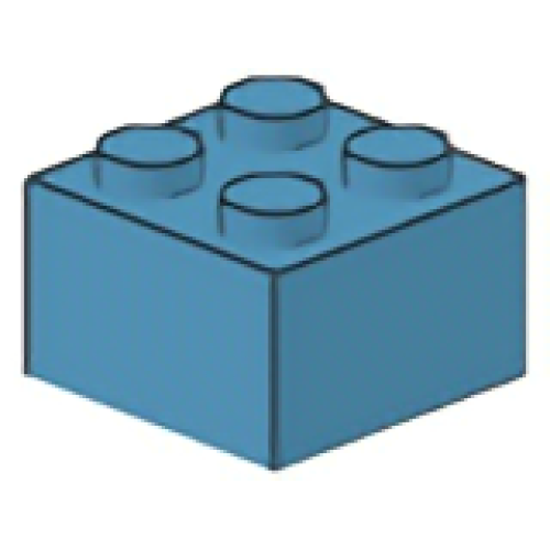 Деталь LEGO 3003c01 Magnet Brick 2 x 2 - Medium Blue