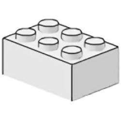 Magnet Brick 2 x 3 - White