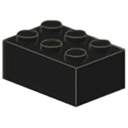 Magnet Brick 2 x 3 - Black