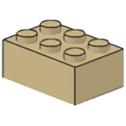 Magnet Brick 2 x 3 - Tan