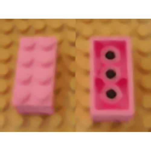 Деталь LEGO 3001c01 Magnet Brick 2 x 4 - Bright Pink