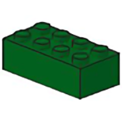 Magnet Brick 2 x 4 - Green