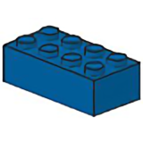 Деталь LEGO 3001c01 Magnet Brick 2 x 4 - Blue