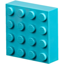 Magnet Brick, Modified 4 x 4 Sealed Base - Medium Azure