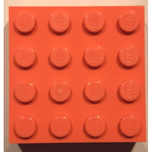 Деталь LEGO 388c01 Magnet Brick, Modified 4 x 4 Sealed Base - Coral
