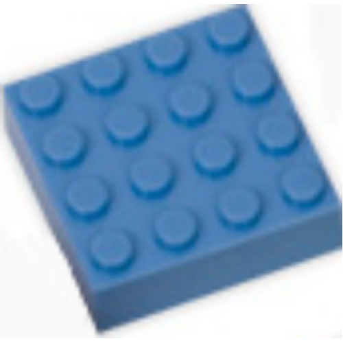 Деталь LEGO 388c01 Magnet Brick, Modified 4 x 4 Sealed Base - Medium Blue
