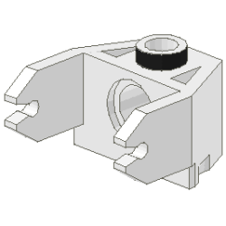 Magnet Holder 2 x 3 with Clips and Pin Hole - White