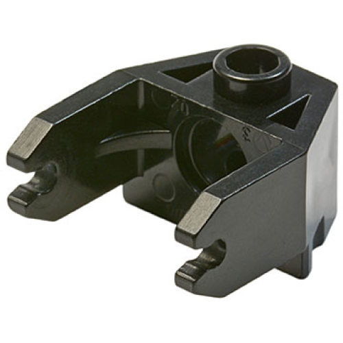 Деталь LEGO 2607 Magnet Holder 2 x 3 with Clips and Pin Hole - Black