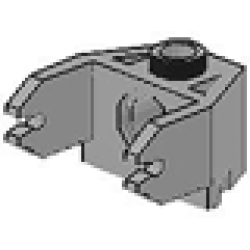 Magnet Holder 2 x 3 with Clips and Pin Hole - Light Gray