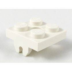 Magnet Holder Plate 2 x 2 Bottom with Hole - White