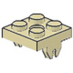 Magnet Holder Plate 2 x 2 Bottom with Hole - Tan