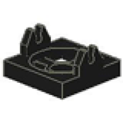 Magnet Holder Tile 2 x 2 (Undetermined Type) - Black